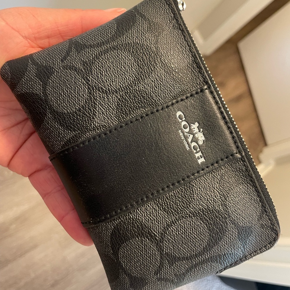 Coach Black Monogram Wallet